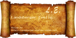 Landsberger Evelin névjegykártya